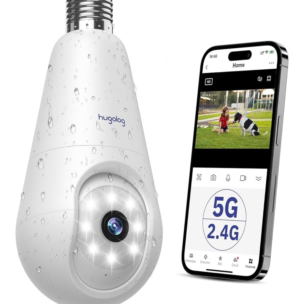 New in box Smart Bulb Security Camera - White